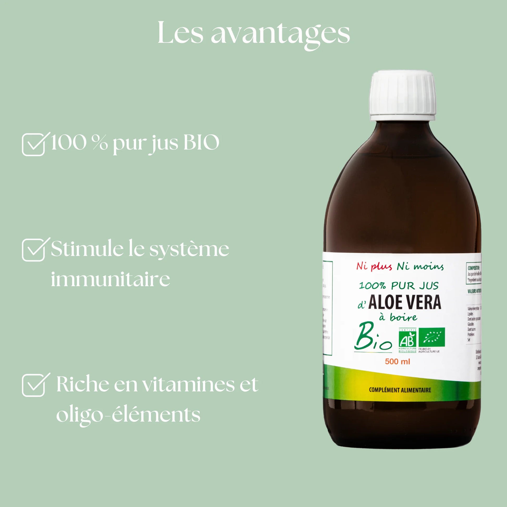 Atout sante nature vous propose son pur jus d'aloe vera bio 100% pur jus riche en vitamine et en oligo éléments pour votre confort digestif et votre stimulation immunitaire.