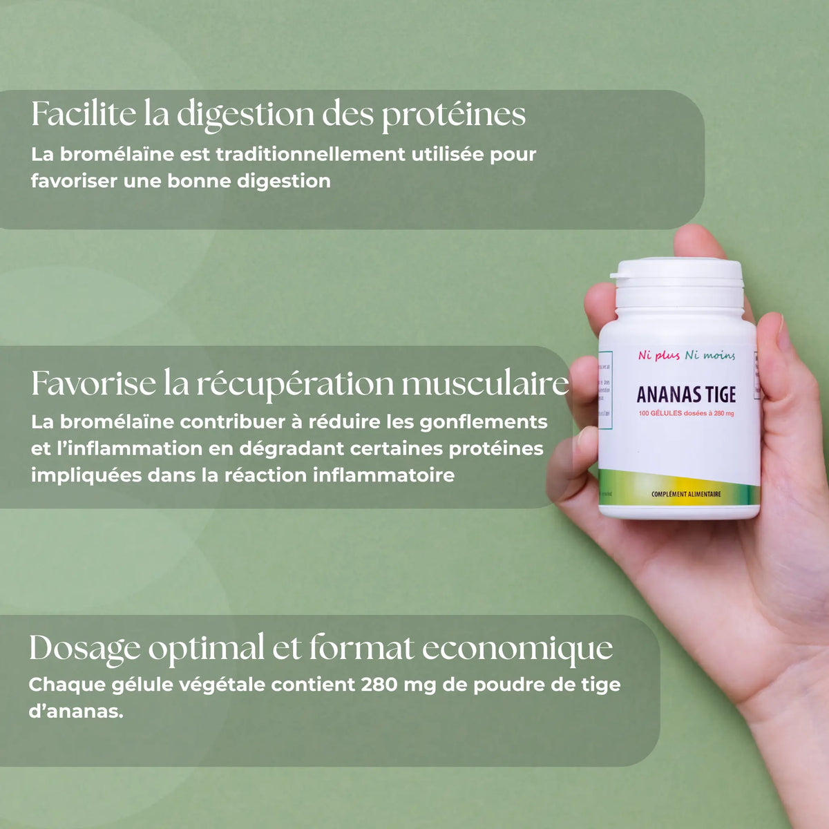 Ananas tige - 100 gélules à 280mg