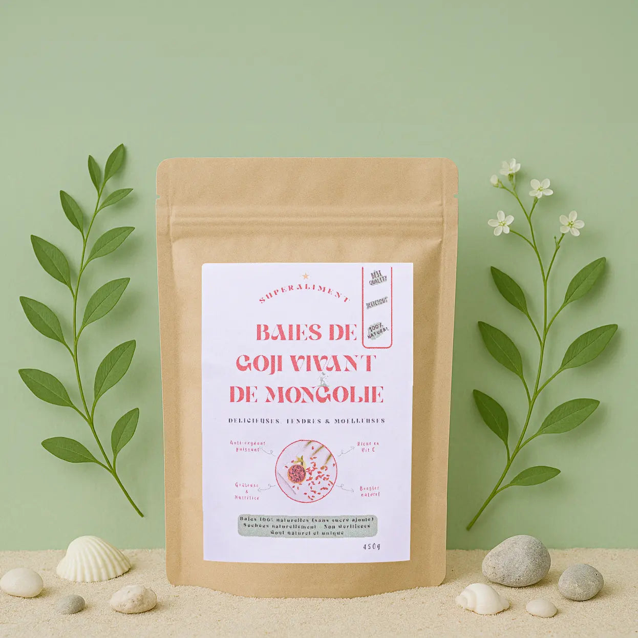 Baies de Goji vivantes - Source d'énergie Naturelle des Hauts Plateaux de Mongoli