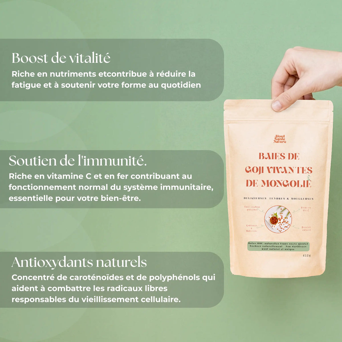 Baies de Goji vivantes - Source d'énergie Naturelle des Hauts Plateaux de Mongolie