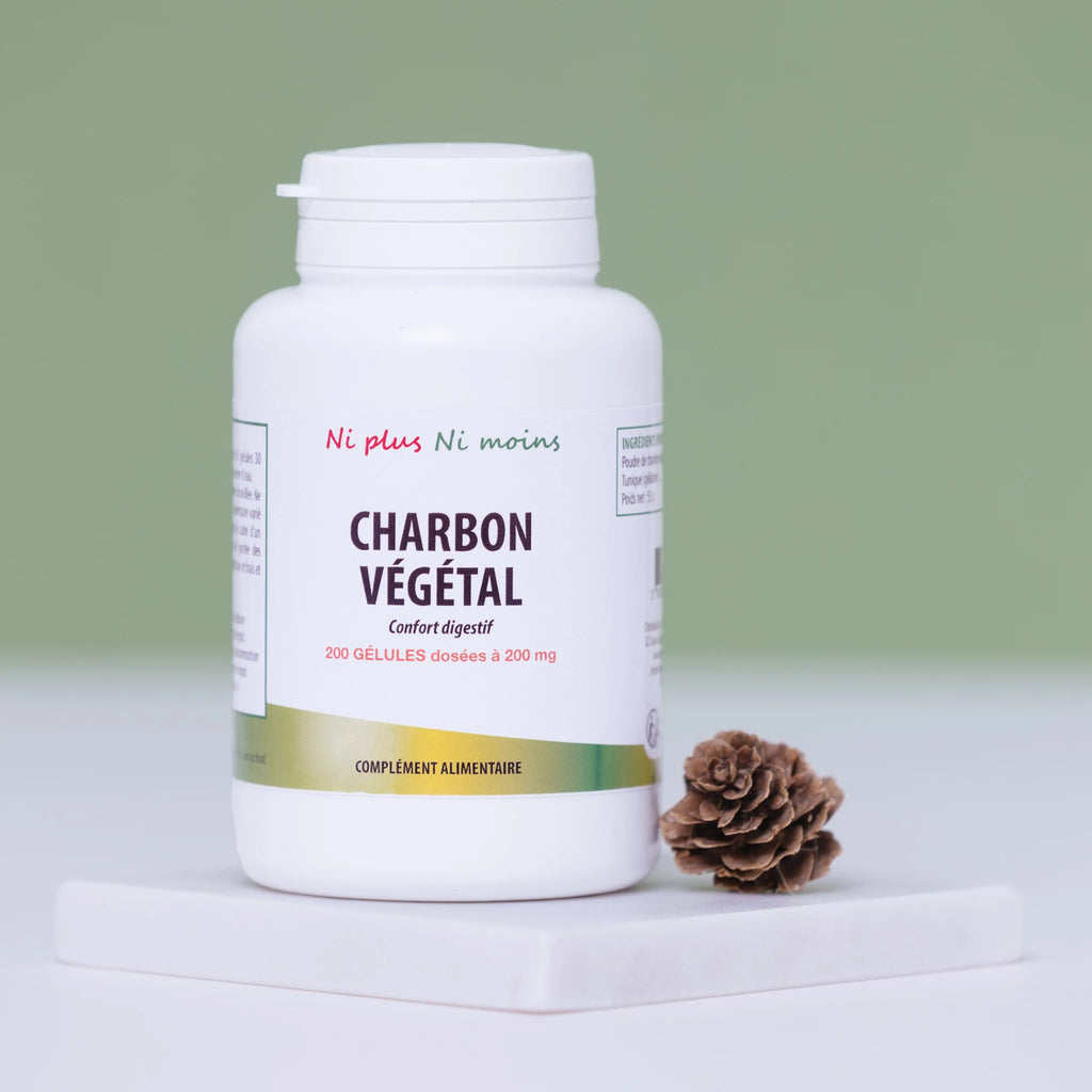 Charbon végétal activé - 200 gélules à 200 mg