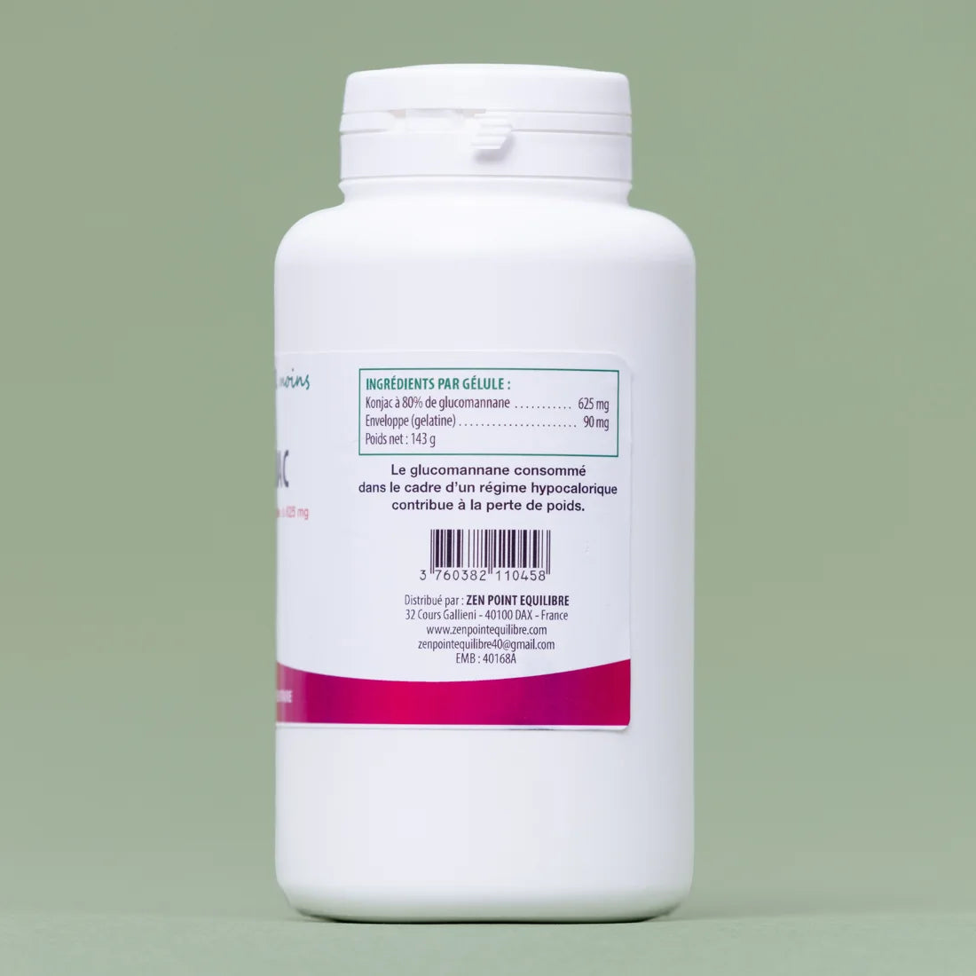 Konjac Haute Concentration (80% Glucomannane) – 200 Gélules