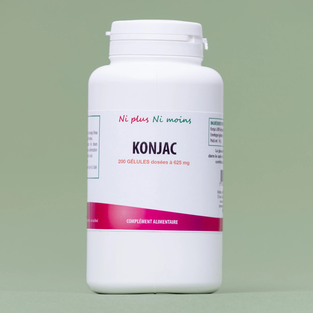 Konjac Haute Concentration (80% Glucomannane) – 200 Gélules