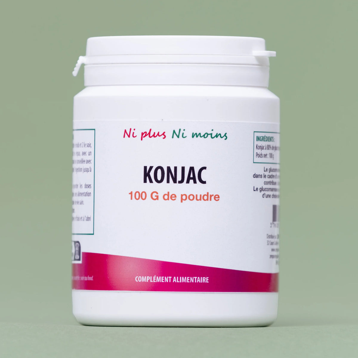 Konjac en Poudre (100g) – Glucomannane Pur à 80 %