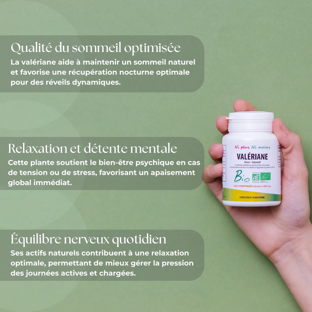 Valériane Bio - 180 comprimés à 400 mg