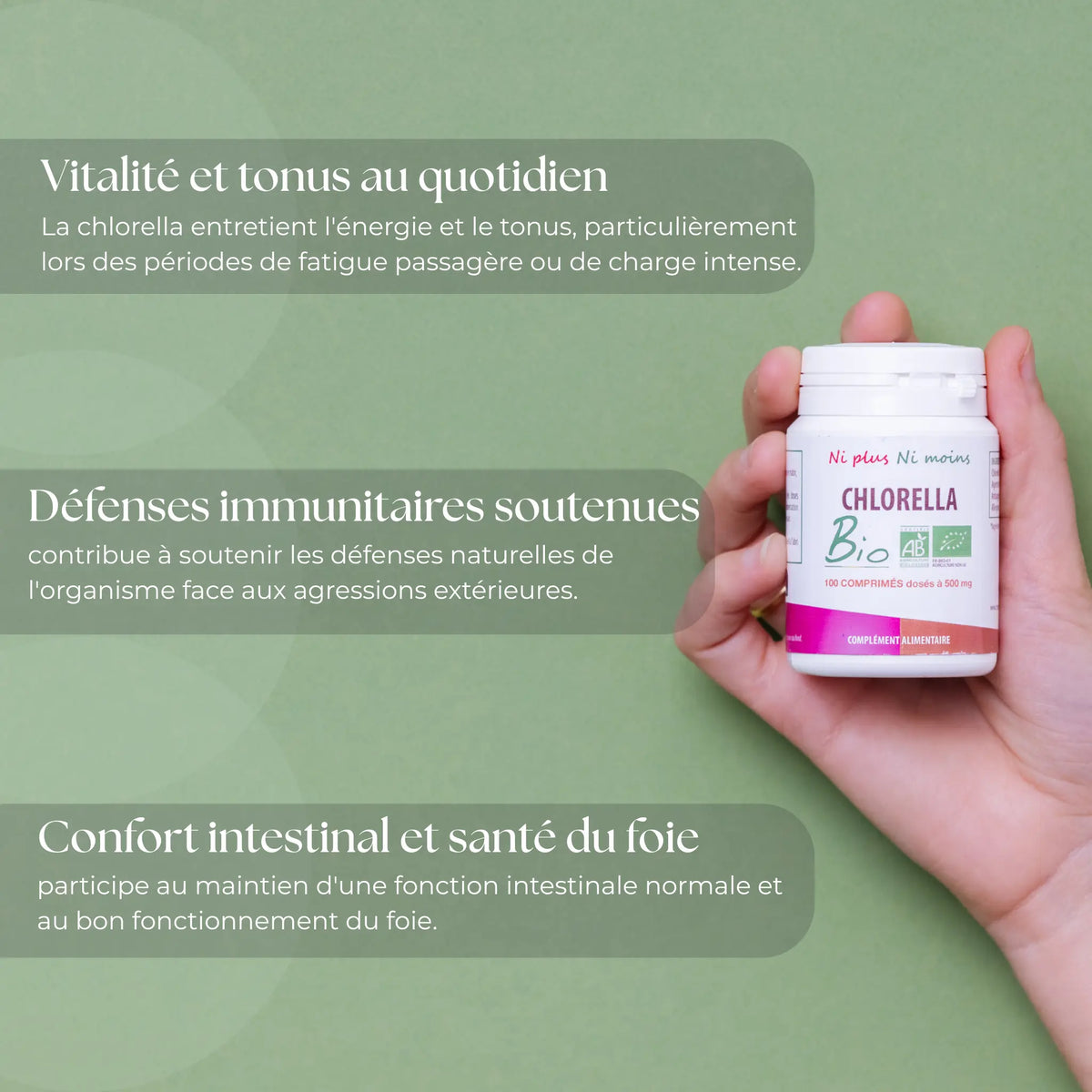 Les benefices de la chlorella bio d'atout sante nature