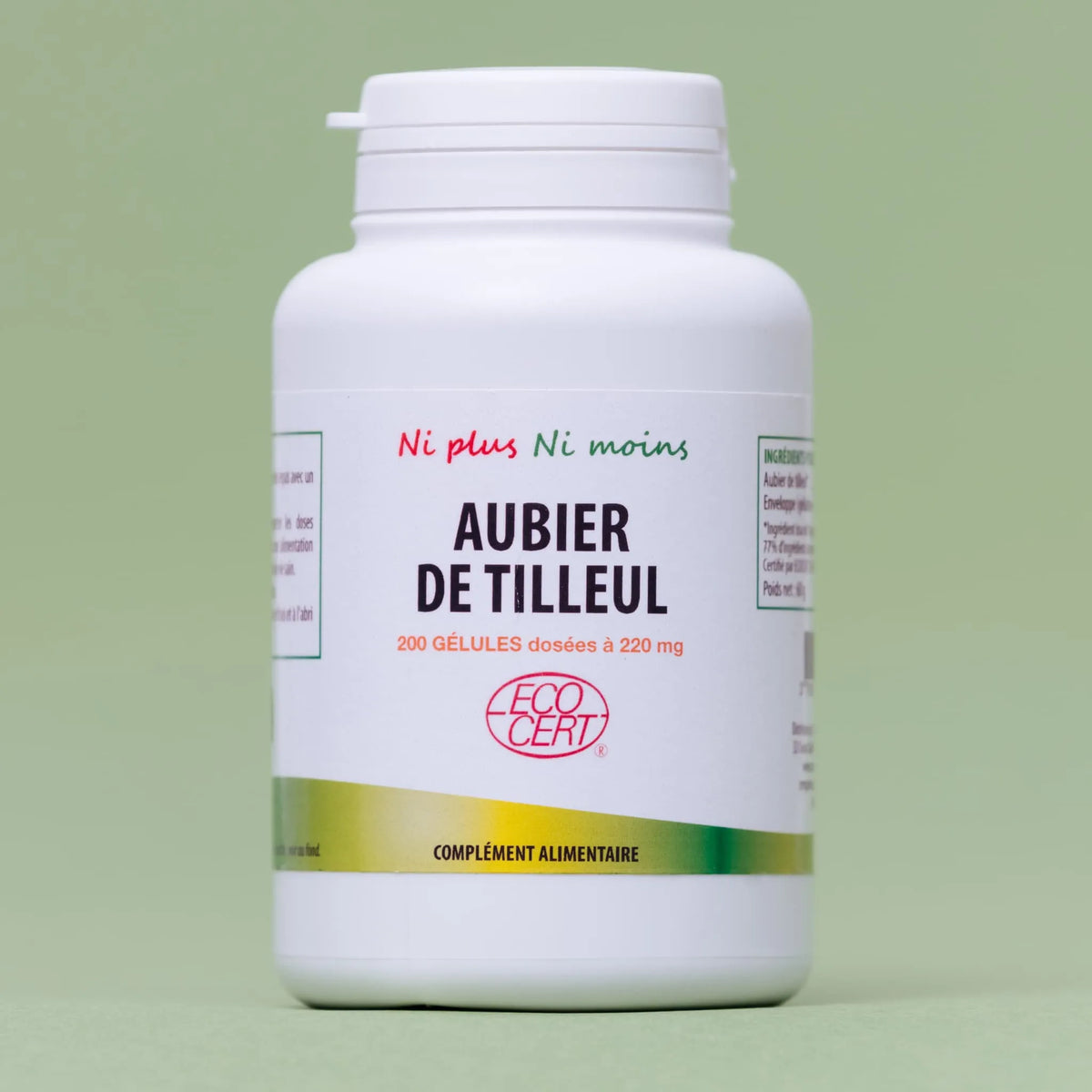 Aubier de tilleul BIO - 200 gélules à 220 mg