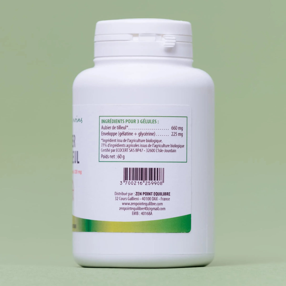 Aubier de tilleul BIO - 200 gélules à 220 mg