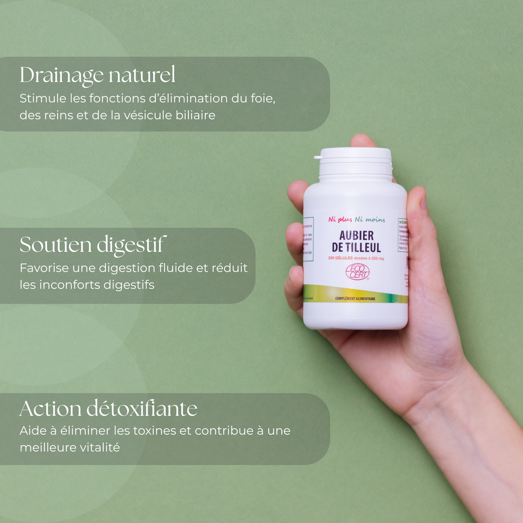 Aubier de tilleul BIO - 200 gélules à 220 mg