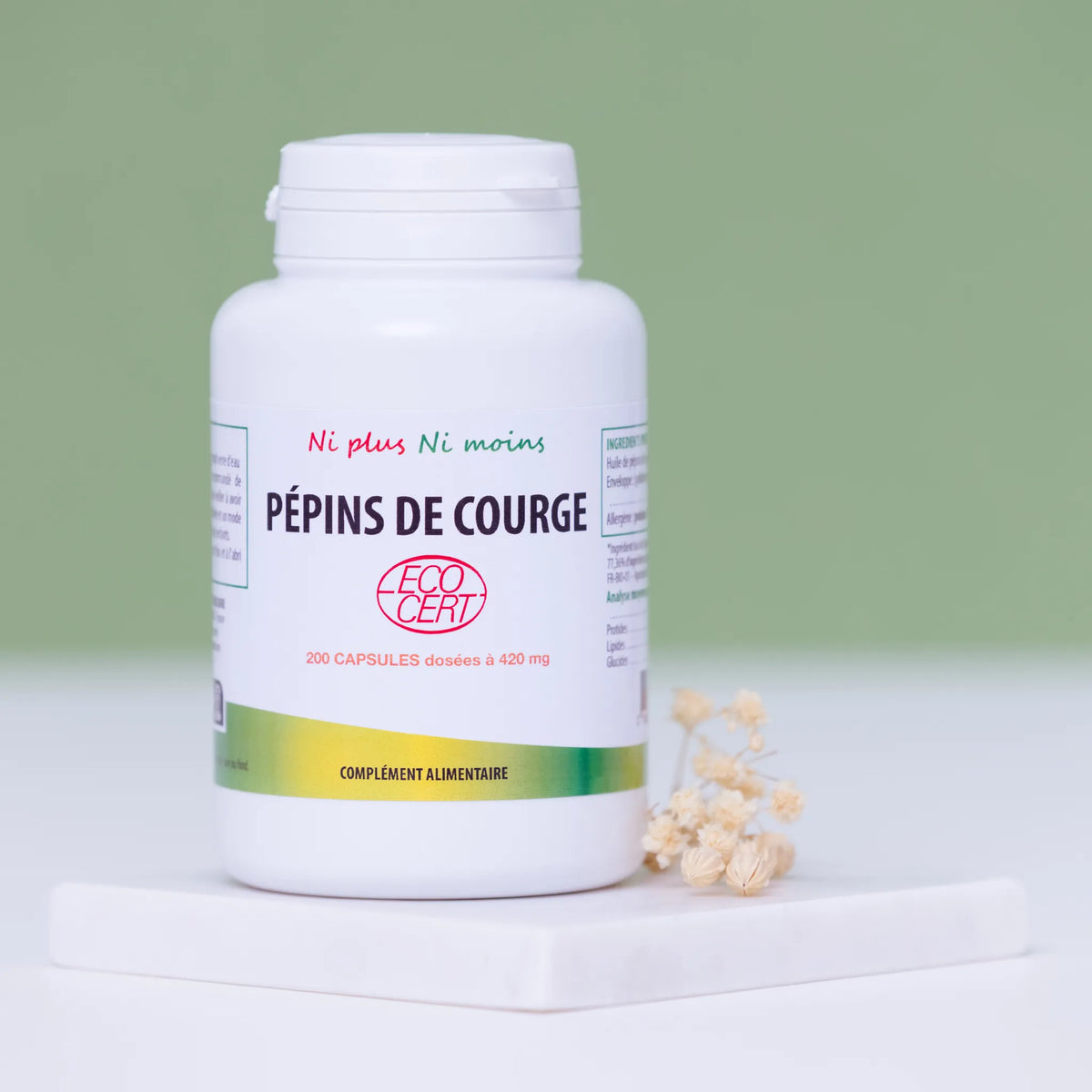 Huile de pépins de courge BIO - 200 capsules à 420mg