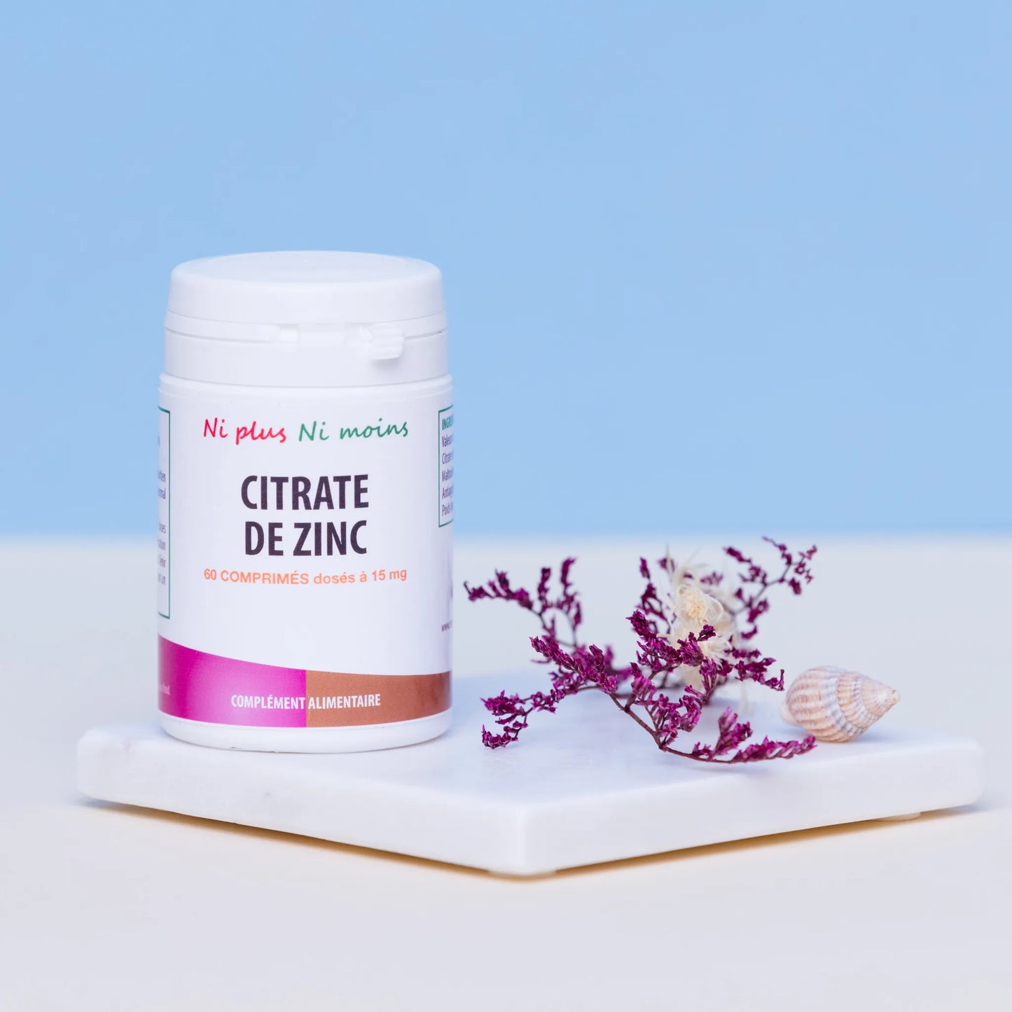 Citrate de Zinc - 60 comprimés à 15 mg