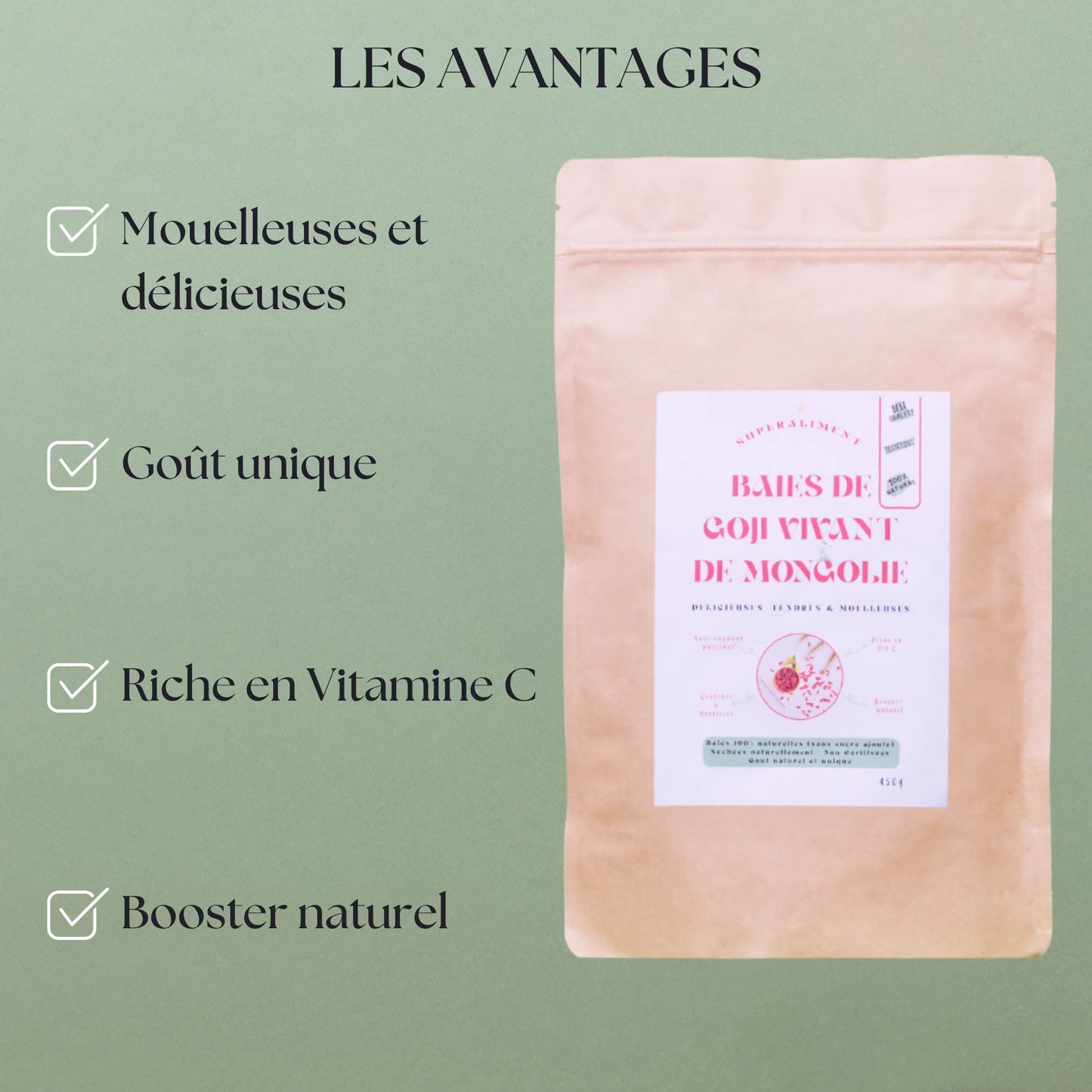 Baies de Goji vivantes - Source d'énergie Naturelle des Hauts Plateaux de Mongoli