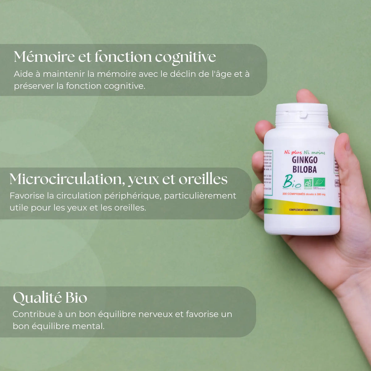 Les bénéfices de notre Ginkgo Biloba Bio Atout Santé Nature