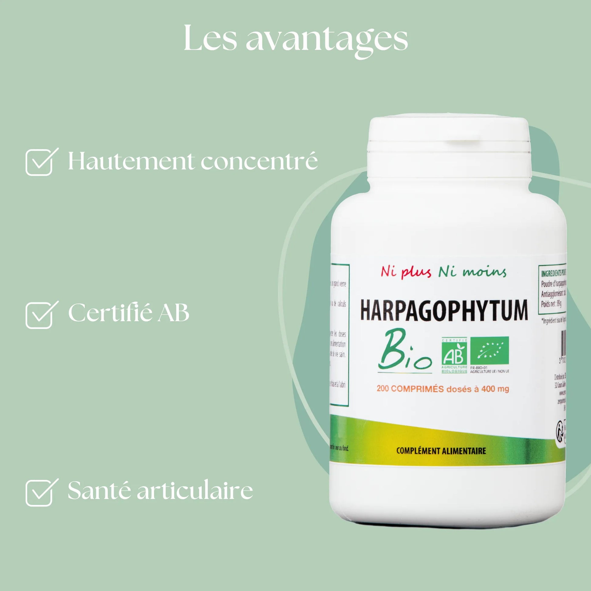 Avantages de Harpagophytum Bio - Confort articulaire, digestion améliorée et mobilité accrue.