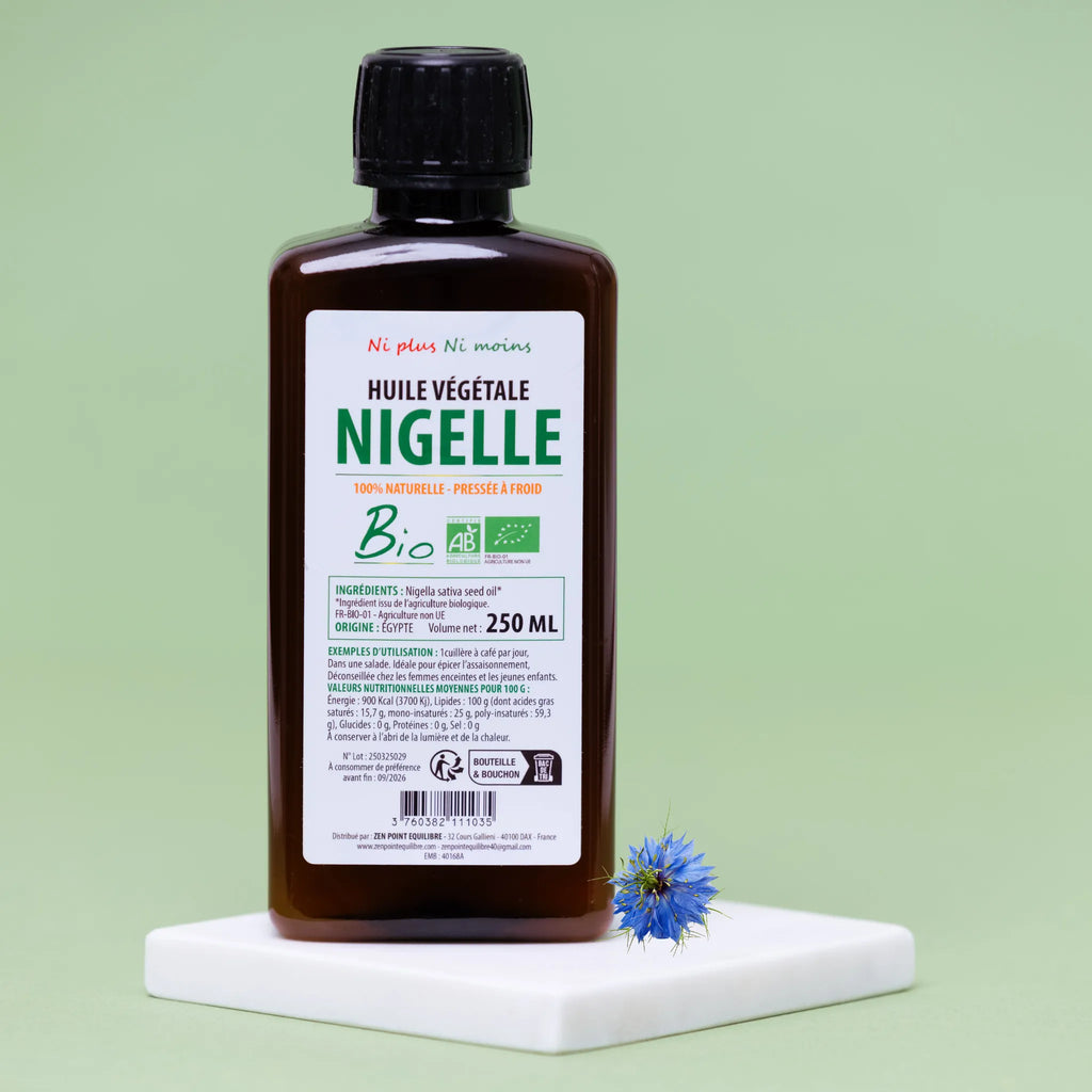 Huile végétale de Nigelle Bio - Bouteille de 250 ml