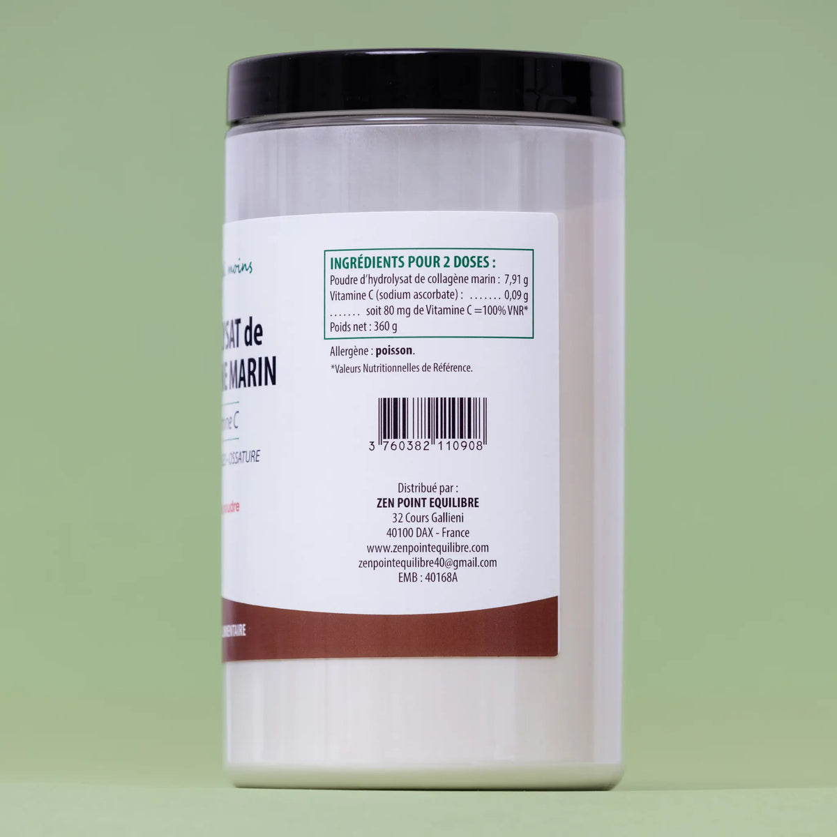 Hydrolysat de Collagène Marin + Vitamine C - 360 gr