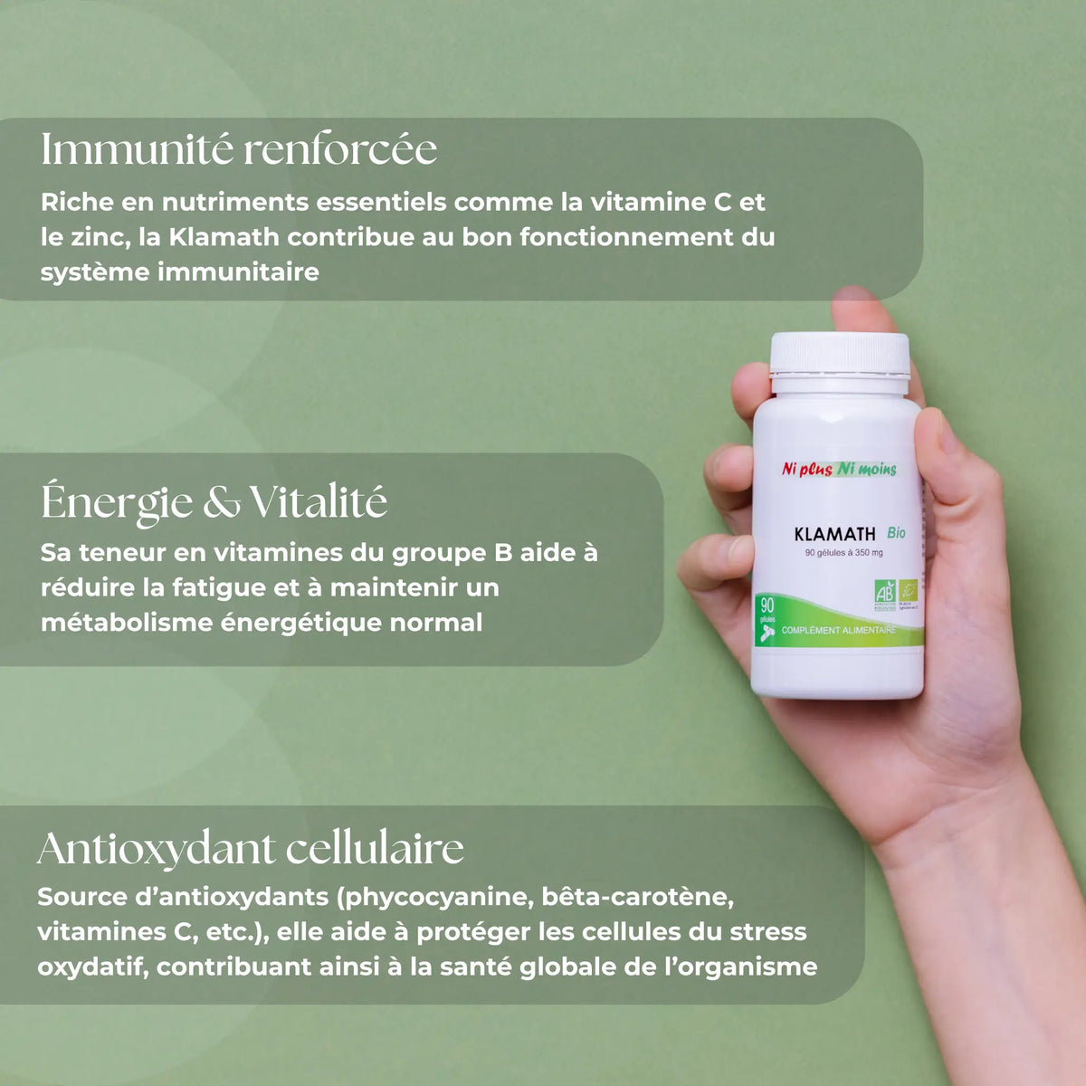 Klamath Bio - 90 gélules à 350 mg