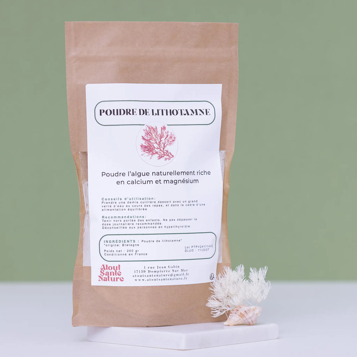 Lithothamne Poudre Pure – Soutien Osseux et Équilibre Digestif