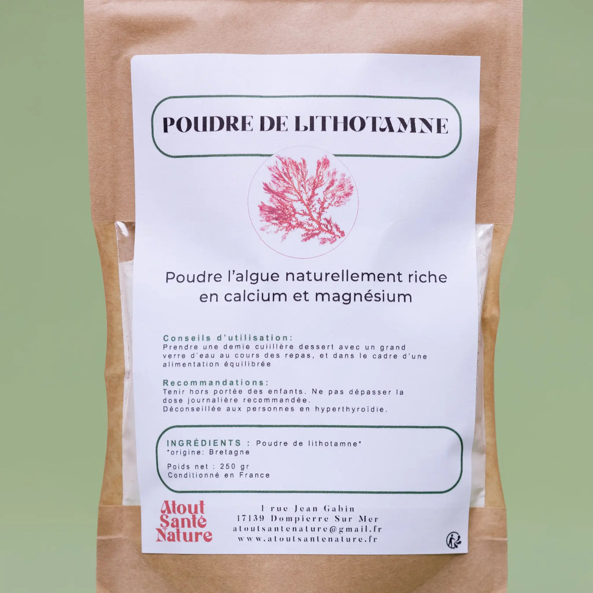 Lithothamne Poudre Pure – Soutien Osseux et Équilibre Digestif