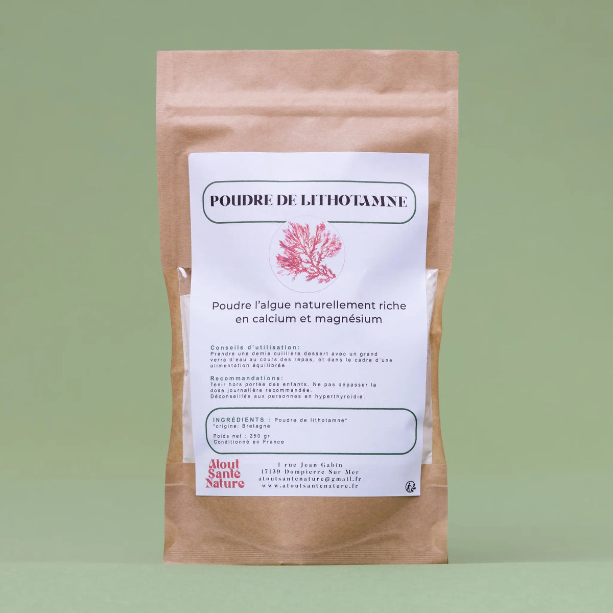 Lithothamne Poudre Pure – Soutien Osseux et Équilibre Digestif