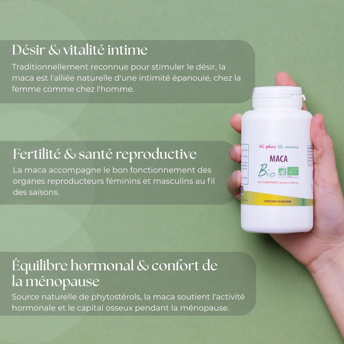 Les benefices du Maca Bio 340 comprimé par Atout Santé Nature
