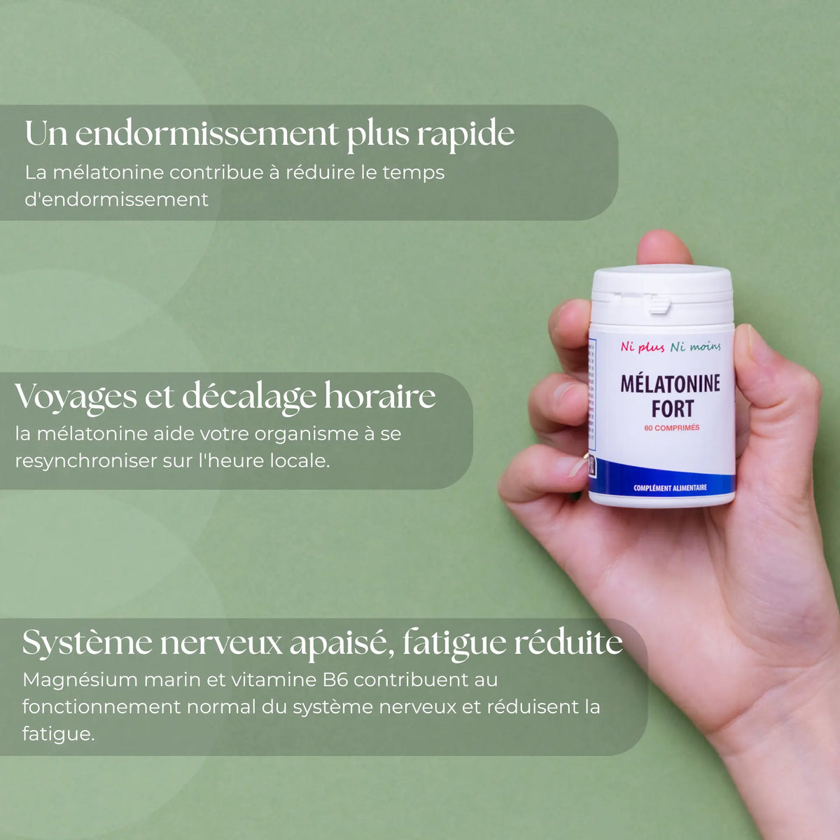 Les benefices de notre mélatonine fort 1,8mg