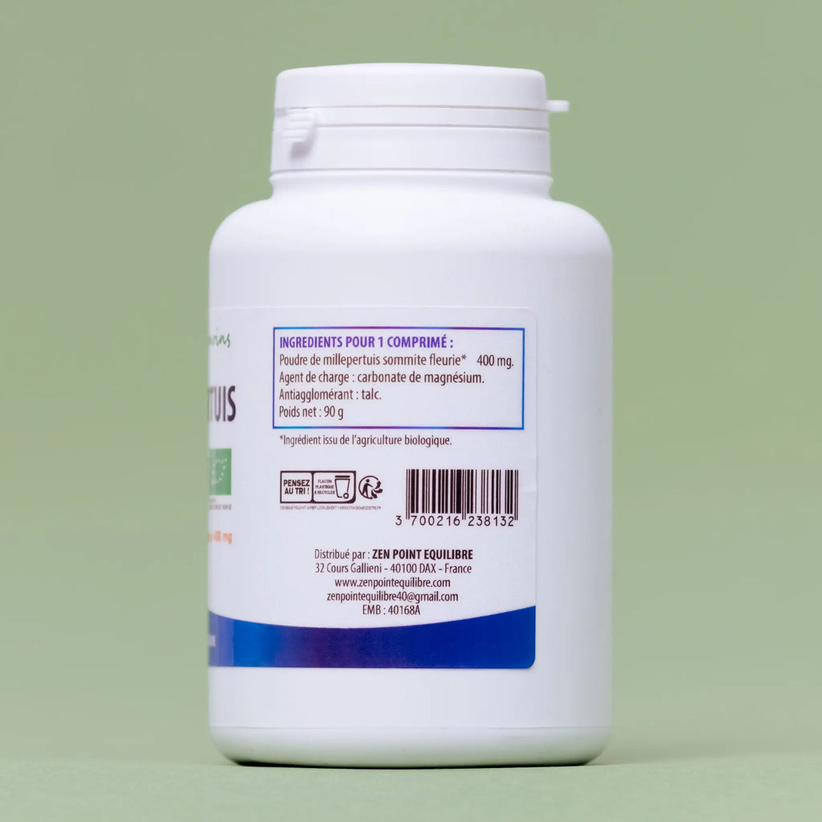 Millepertuis BIO - 200 comprimés à 400mg