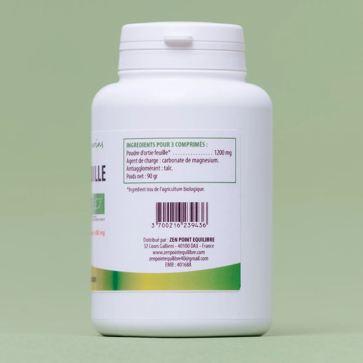 Ortie feuille Bio 200 comprimés à 400 mg