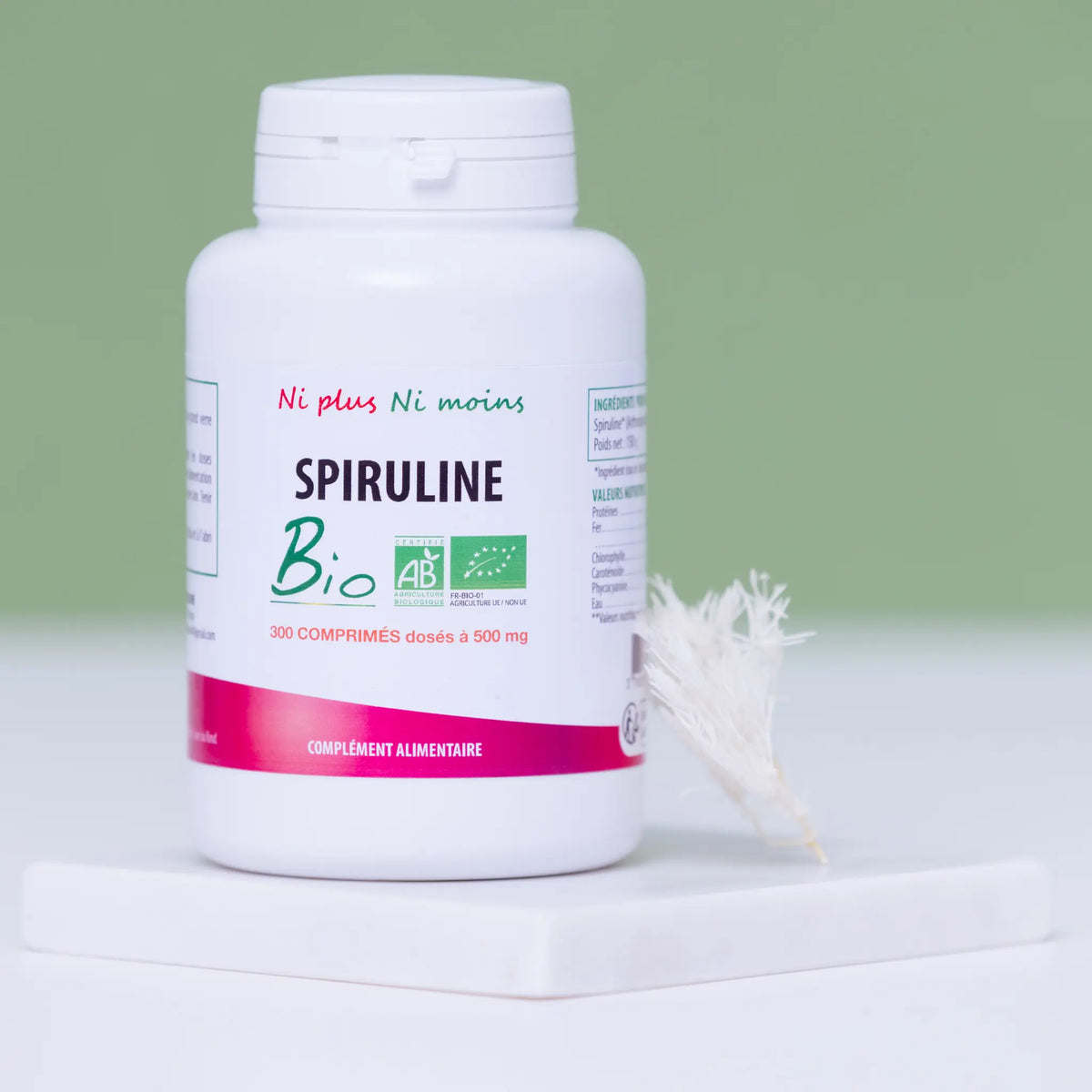 Comprimé Spiruline Bio - 300 comprimés à 500mg