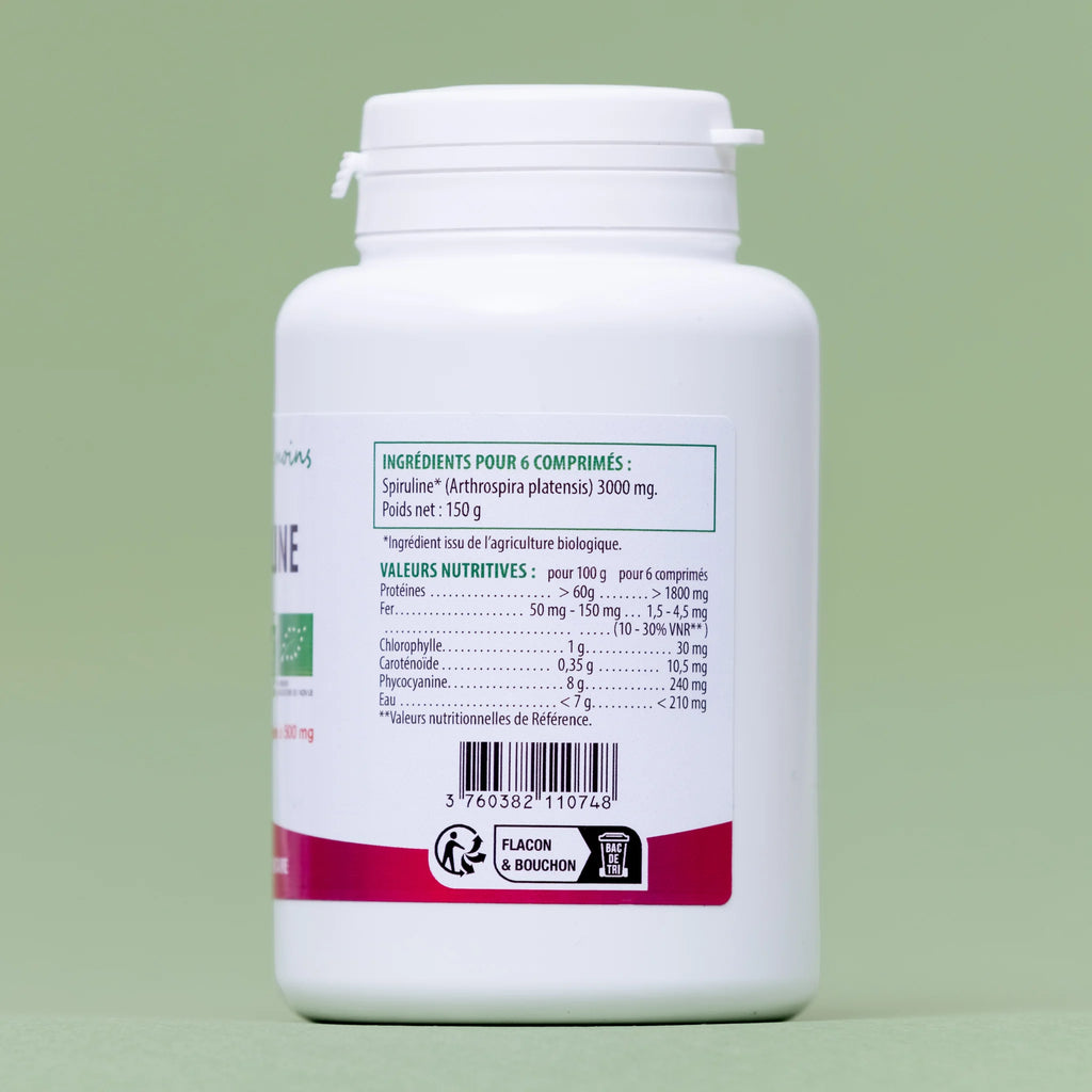 Comprimé Spiruline Bio - 300 comprimés à 500mg