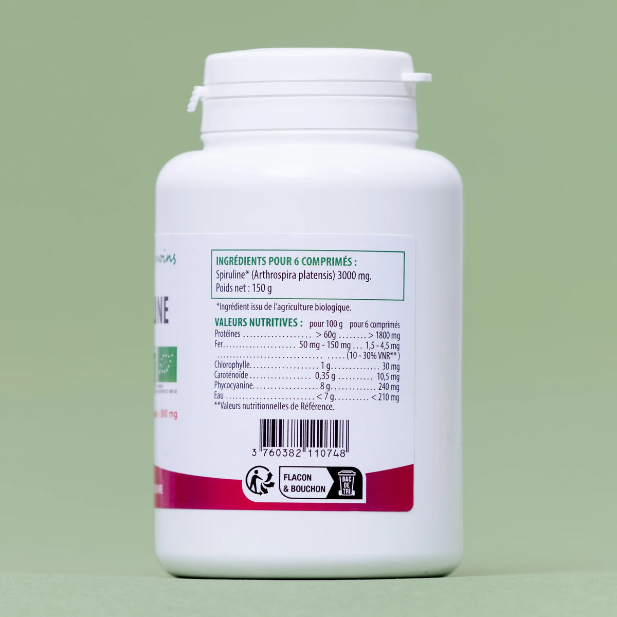 Comprimé Spiruline Bio - 300 comprimés à 500mg
