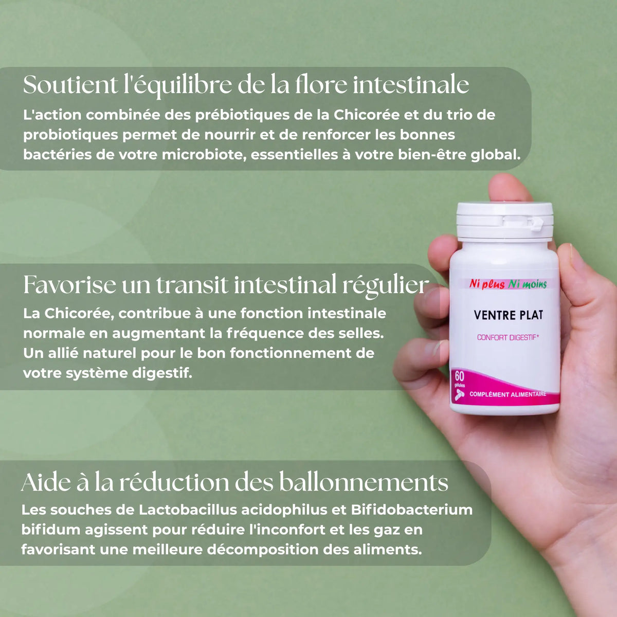 Complexe Ventre Plat & Confort Digestif - 60 gélules