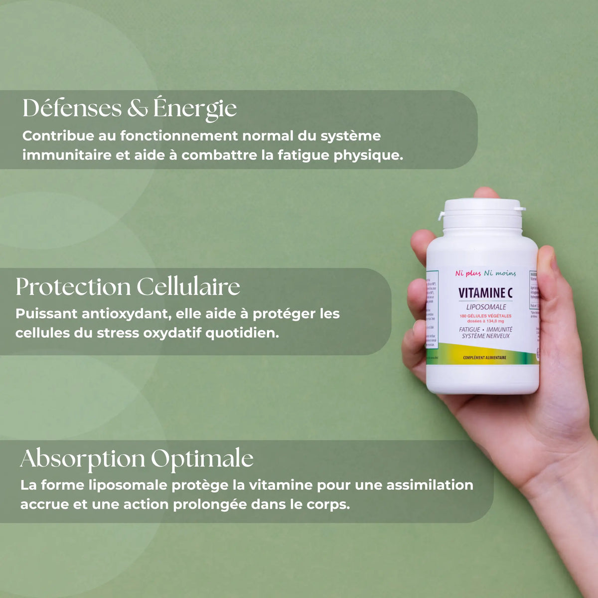 Vitamine C Liposomale - 180 gélules à 134,8mg