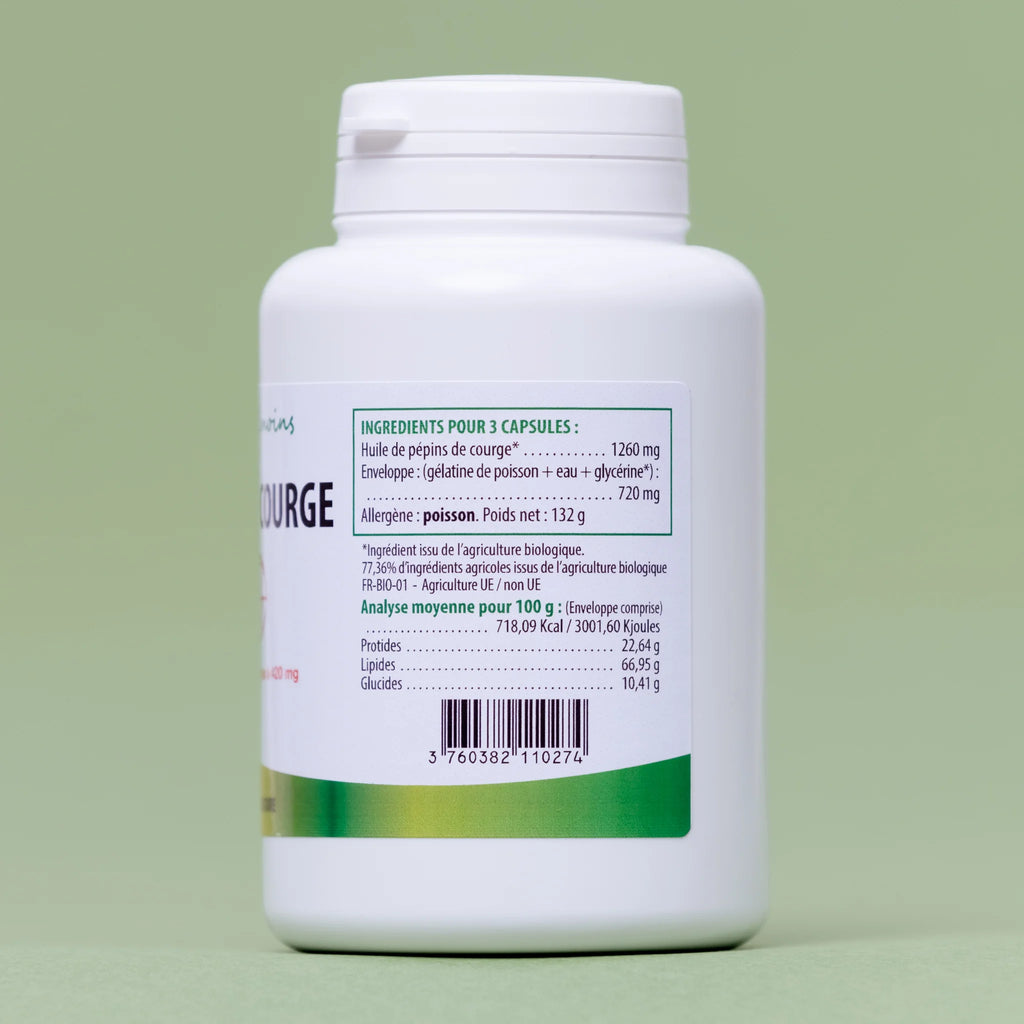 Huile de pépins de courge BIO - 200 capsules à 420mg