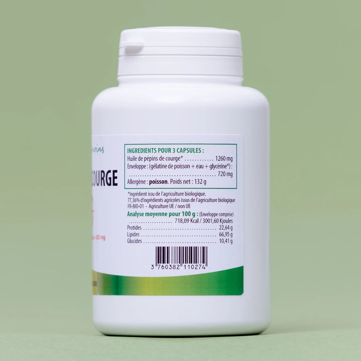 Huile de pépins de courge BIO - 200 capsules à 420mg